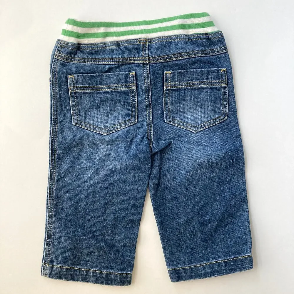 Baby Boden Star Pull On Denim Jeans - 6-12M